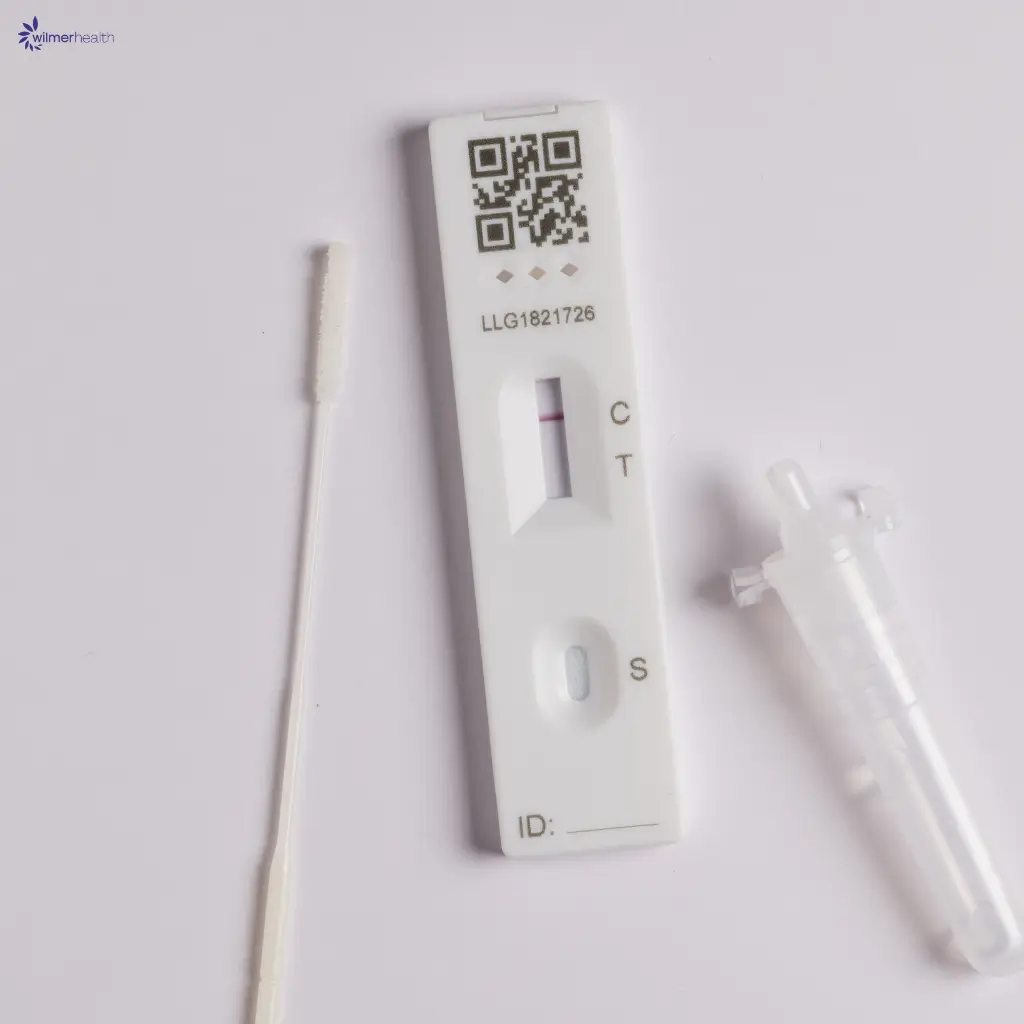 A COVID-19 lateral flow test.