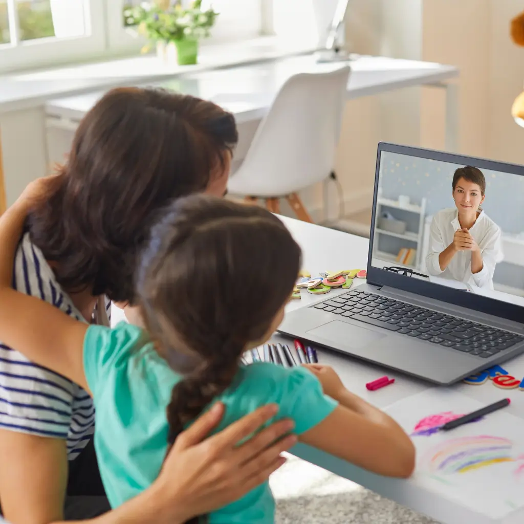 Virtual doctor assessing a child's application for a Spanish Visa Medical Certificate through Wilmer Health