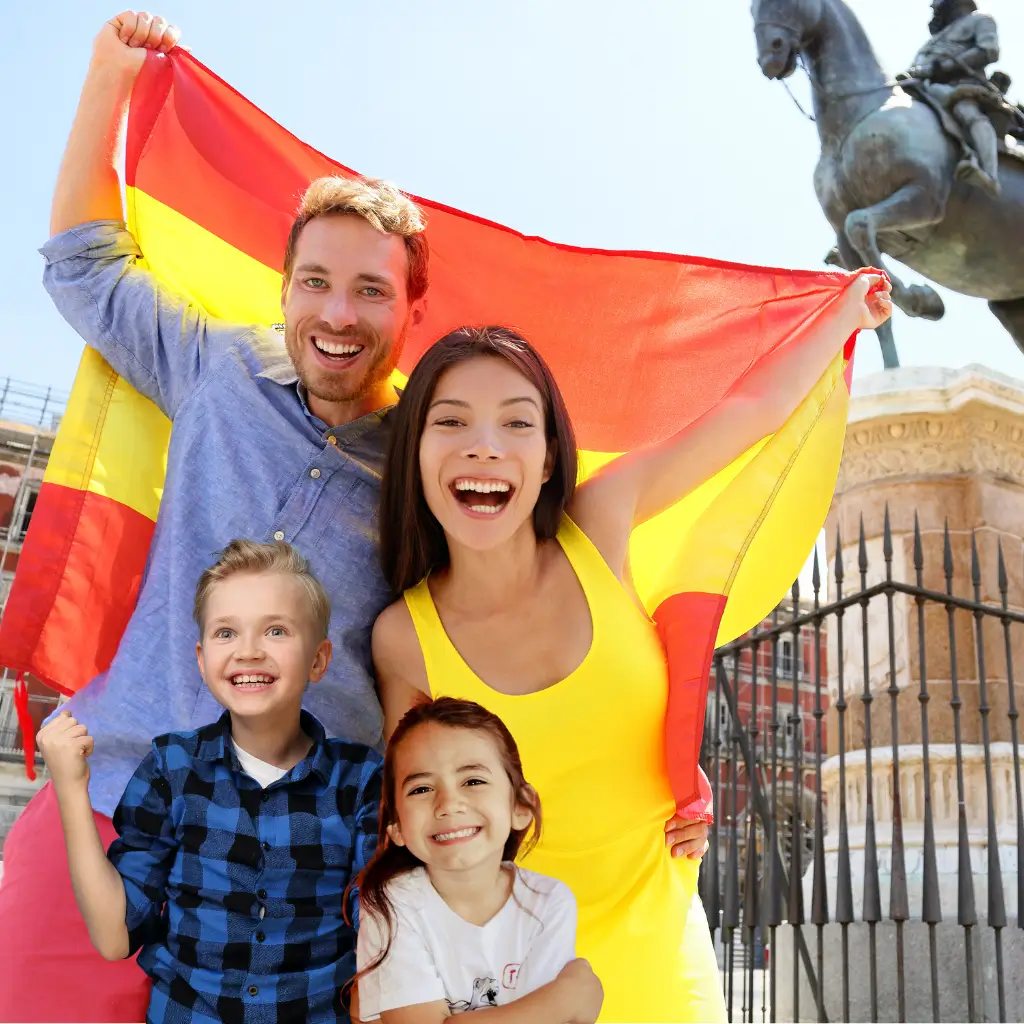 A family in Spain after securing their Spanish Visa Medical Certificate with Wilmer Health and their UK medical doctors
