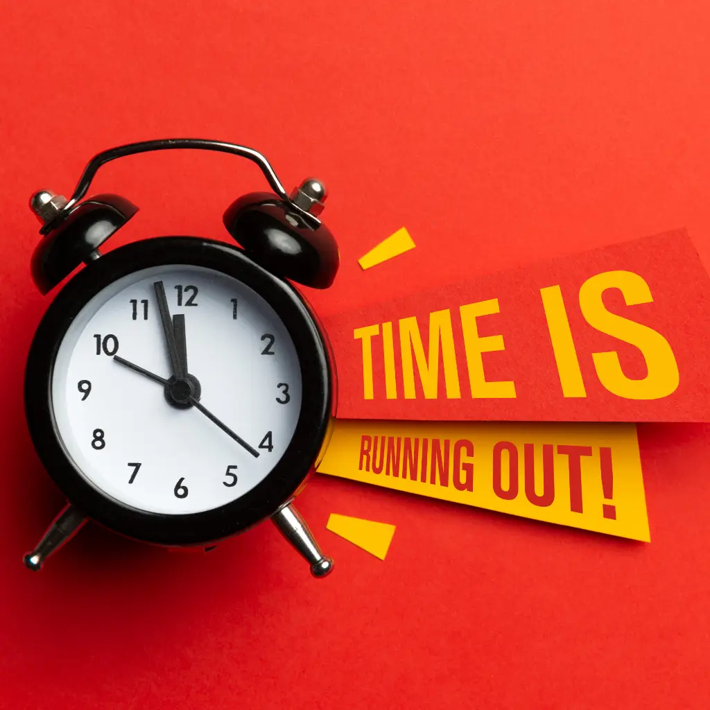 A alarm clock ringing to show that the time to get a Spanish Visa medical certificate urgently is running out and now Wilmer Health needs to be contact to issue a medical certificate